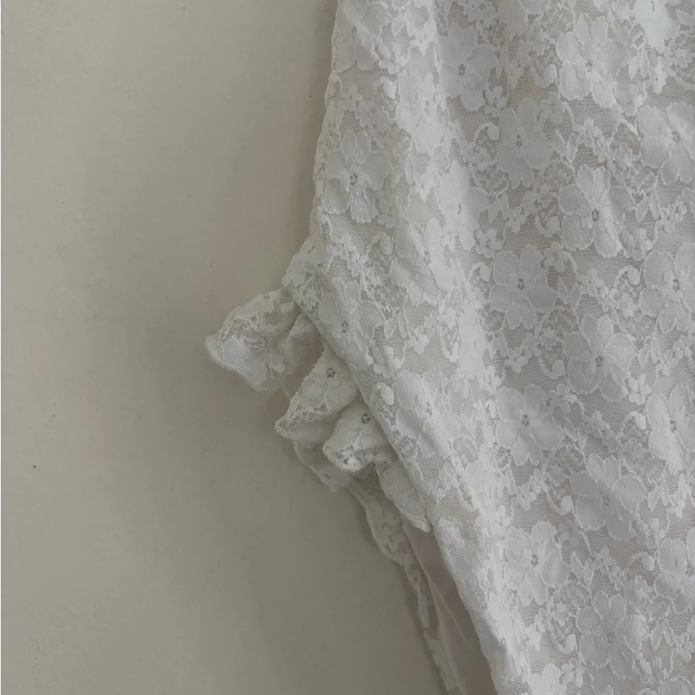 Free People Baben white lace one piece swimsuit - medium - Picture 2 of 5